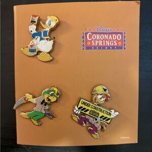 Disney world Coronado Springs pins during tower construction